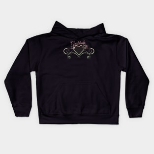 Gratitude Heart with Rose Kids Hoodie